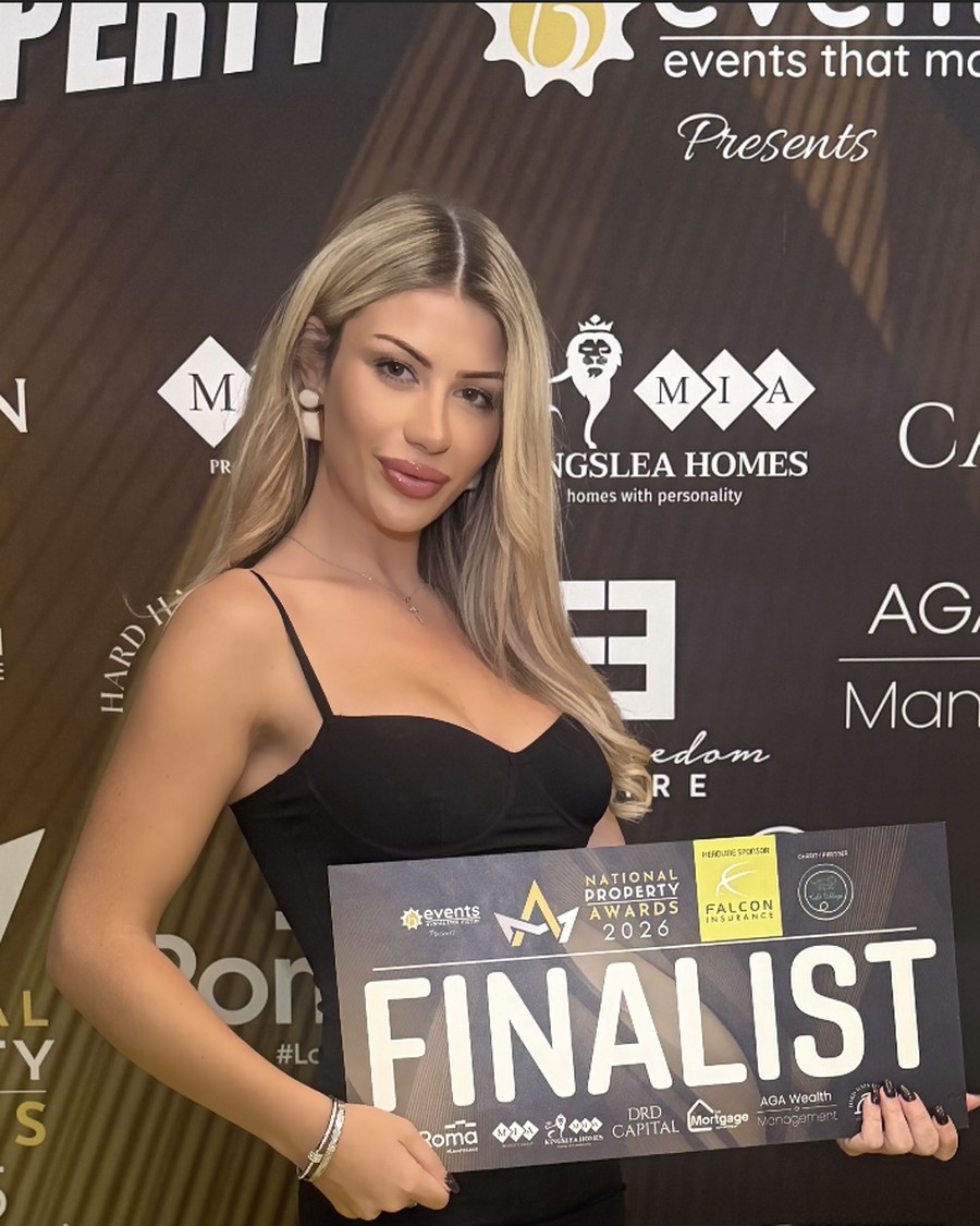 Margaret Kendall holding a National Property Awards 2026 finalist sign